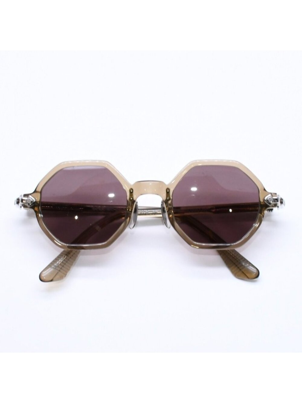 Chrome Hearts Clitco-a Sunglasses Eyewear 46 Flairnie Octagon Clear Olive